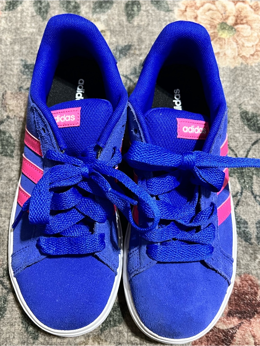 CLOSET CLEAN OUT - Adidas Blue Purple and Pink trainers US 3